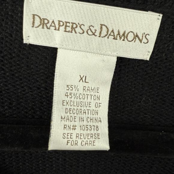 Drapers Damons Christmas Cardigan size XL Button Up Holly Poinsettia Embroidered - Picture 9 of 11